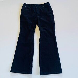 Talbots Corduroy Curvy Trouser Pant Black  Straight Bootcut Flare Holiday Win